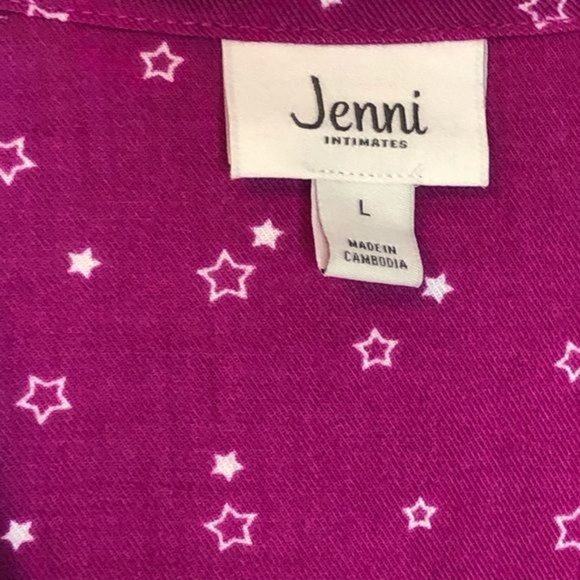 Jenni printed button up pajama lounge shirt - Picture 4 of 8